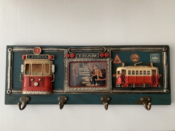 Kapstok 3d met 4 haken Oude tram look - Afbeelding 3