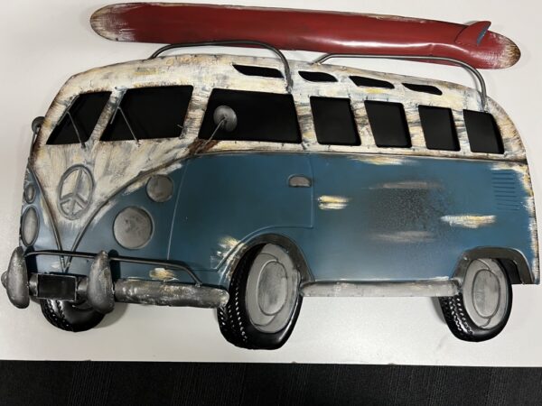 Metalen bus bord blauw 110 cm groot - Afbeelding 7