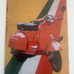Metalen wandbord Vespa Itali? 20 x 30 cm