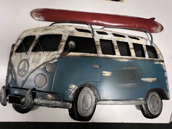 Metalen bus bord blauw 110 cm groot - Afbeelding 3