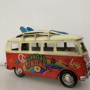 Metalen bus Hippie style Rood