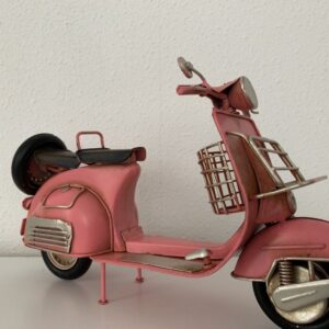 Vespa Metaal met mand 26 x 11 x 17 Roze
