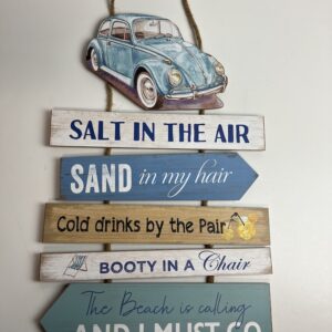 Tekstbord kever look "Sand in my hair"