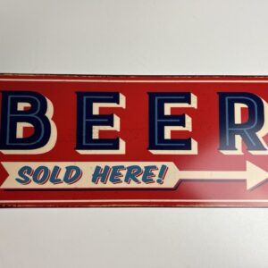 Metalen wandbord "Beer Sold Here"