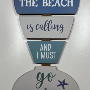 Wandbord The beach is calling groot !