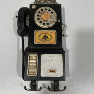 Retro kapstok telefoon-look zwart