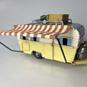Gele retro caravan
