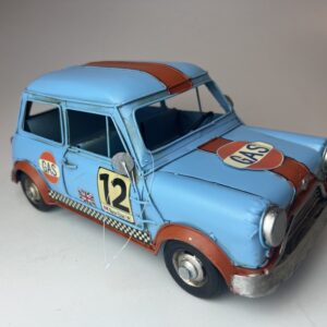 Vintage Mini blauw "12" 28 cm.