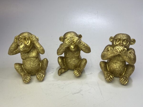 Horen zien en zwijgen gouden aapjes - Afbeelding 5