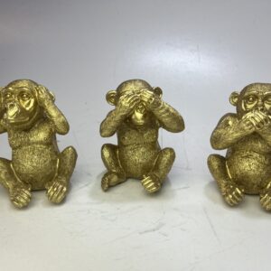 Horen zien en zwijgen gouden aapjes