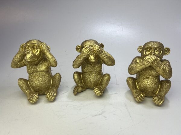 Horen zien en zwijgen gouden aapjes