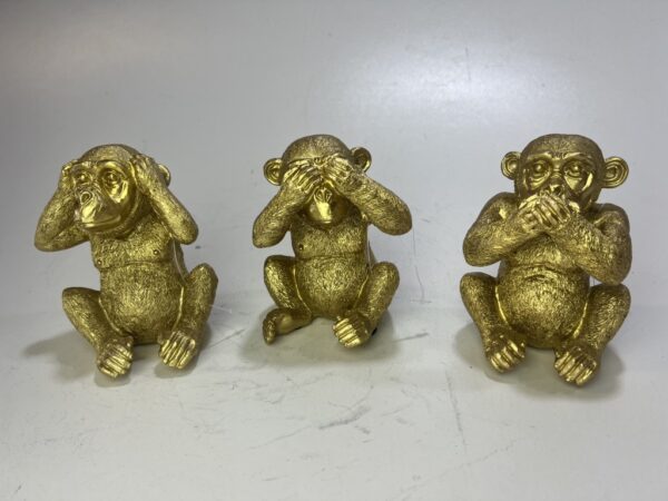 Horen zien en zwijgen gouden aapjes - Afbeelding 7