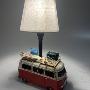 Unieke retro bus lamp in het rood