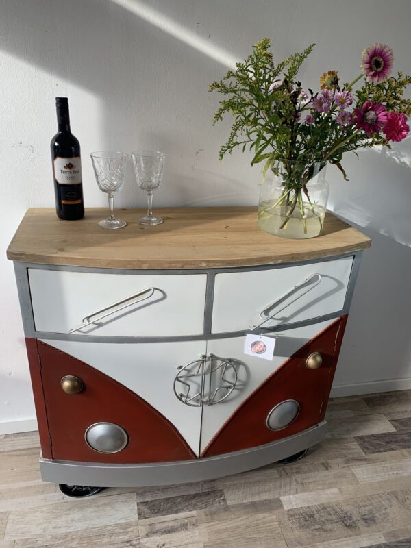 Uniek dressoir / Kast in Retro Bus Look. - Afbeelding 4