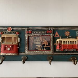 Kapstok 3d met 4 haken Oude tram look