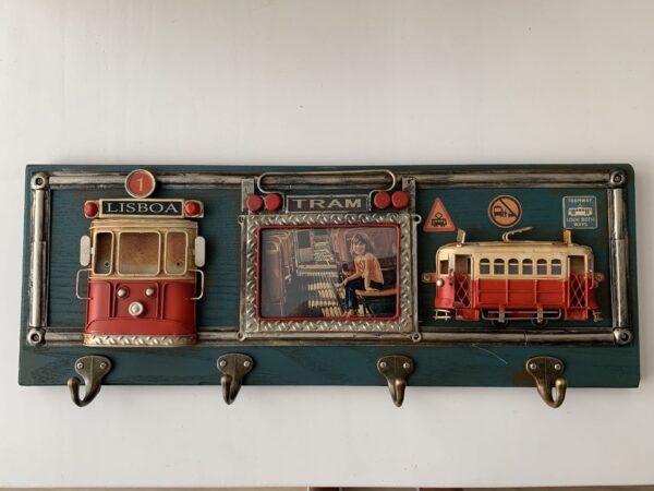 Kapstok 3d met 4 haken Oude tram look