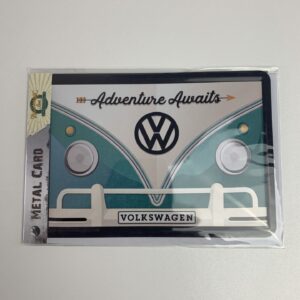 Metalen Retro Bus post kaart Groen