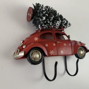 Kever Look wand bord kerst - met kerst boompje erop rood