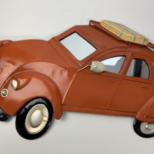 Groot metalen wandbord "lelijke eend" oranje