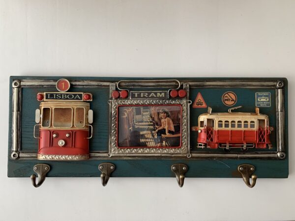 Kapstok 3d met 4 haken Oude tram look - Afbeelding 2