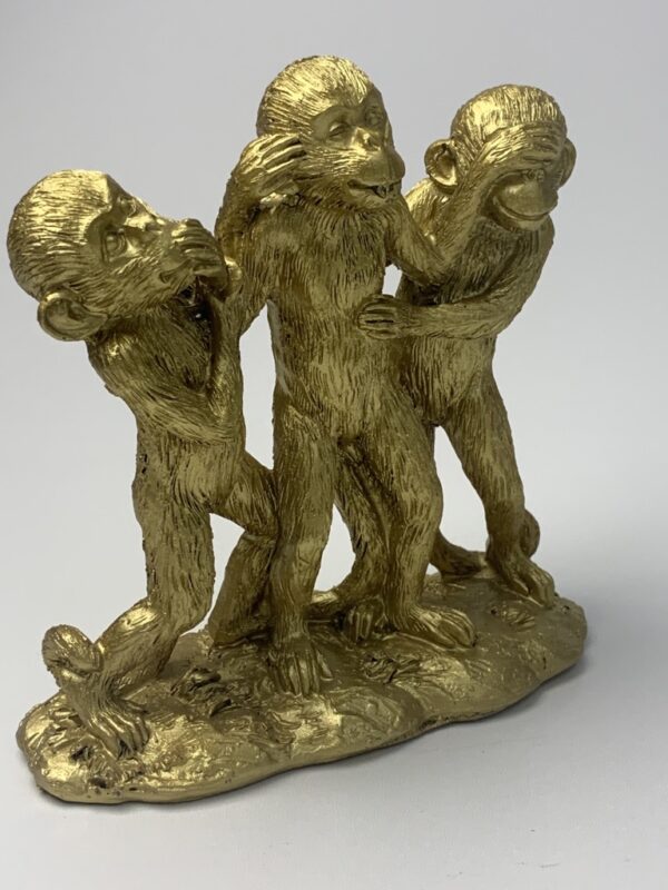 Set gouden aapjes "horen, zien en zwijgen" - Afbeelding 5