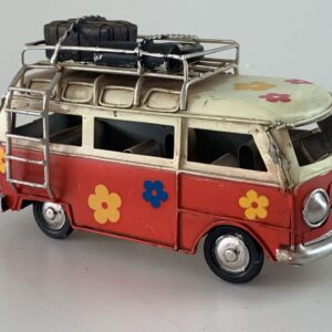 Retro Bus  flower power rood