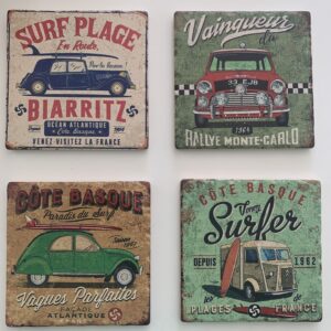 Stenen onderzetters vintage look