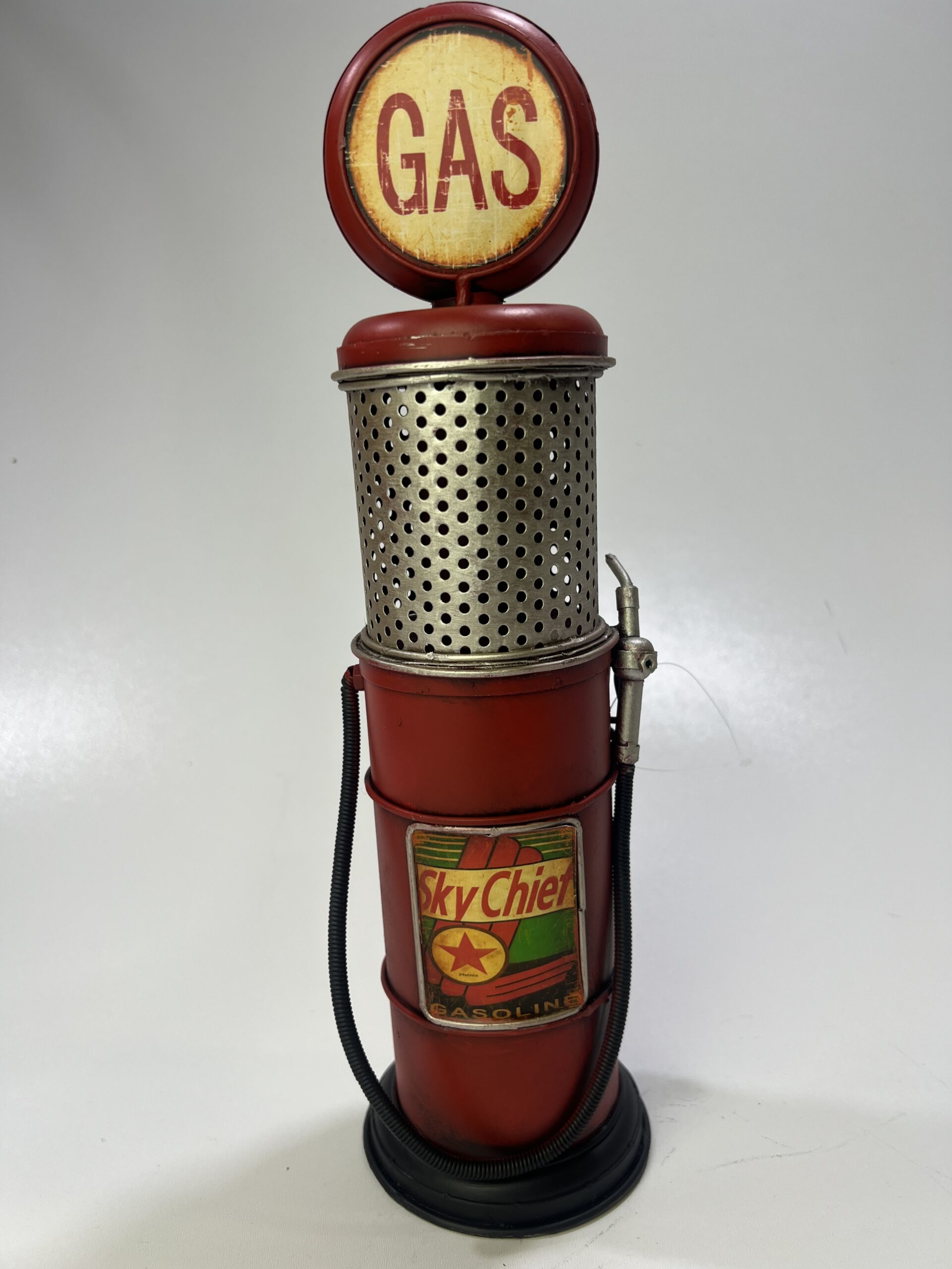 Benzinepomp rood retro look gas oil - Afbeelding 5