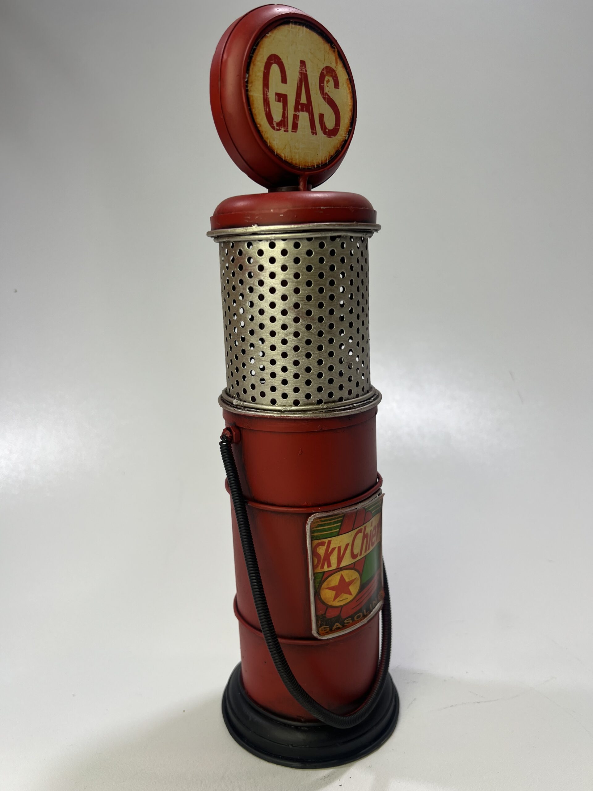 Benzinepomp rood retro look gas oil - Afbeelding 4