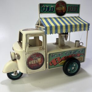 Tuk tuk Bier verkoop wagentje wit/creme metaal