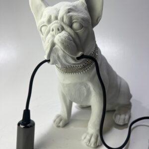 Bulldog lamp wit