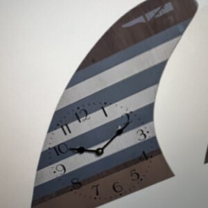 Surfplank klok blauw/witte streep surf vin