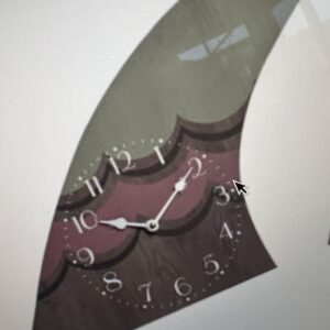 Surfplank klok Wit / Roze streep Surf vin